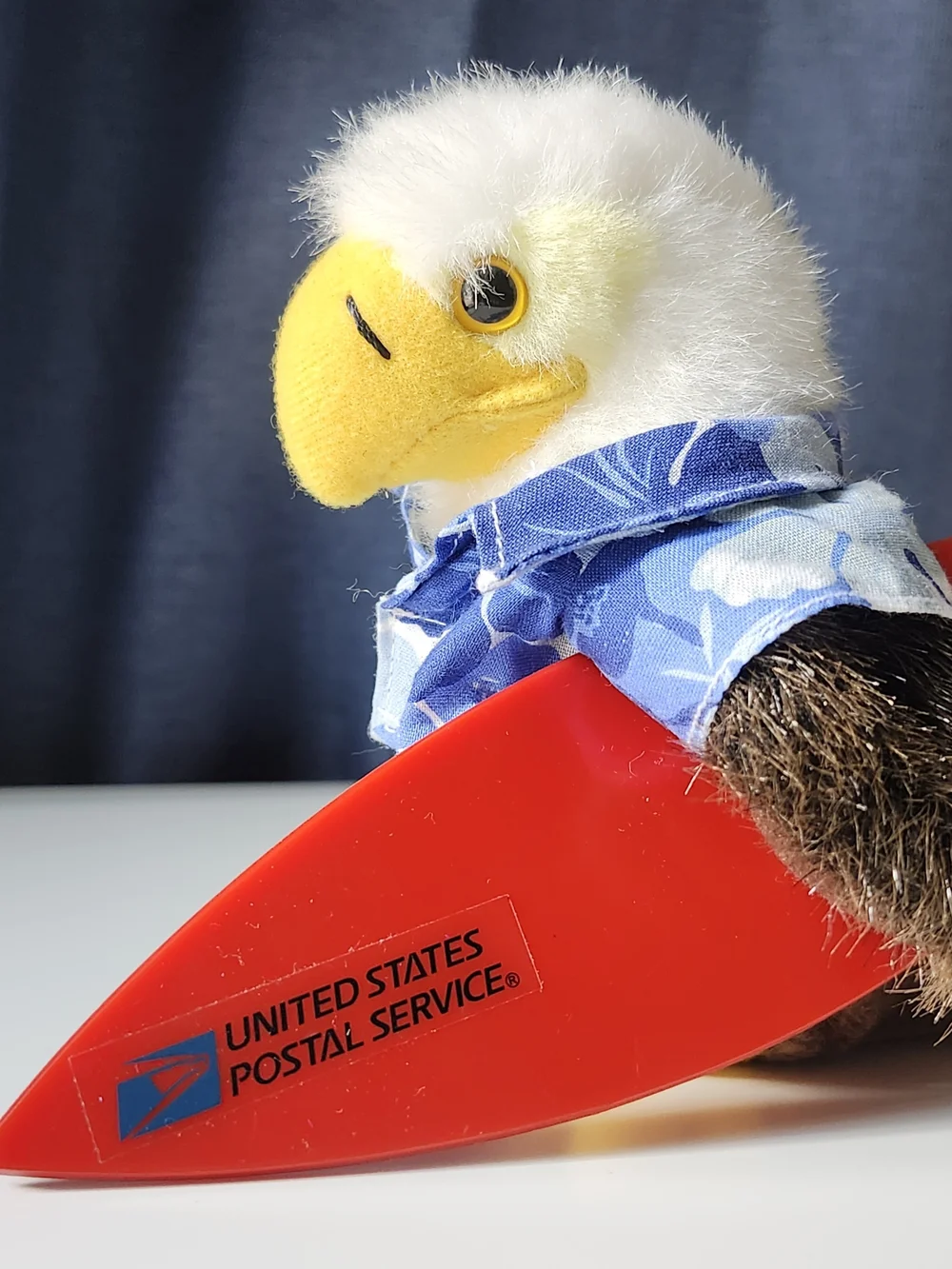 Vintage 1999 USPS American Bald Eagle Surfer Plush Toy - Art's Toy Mfg 6707RC Ra